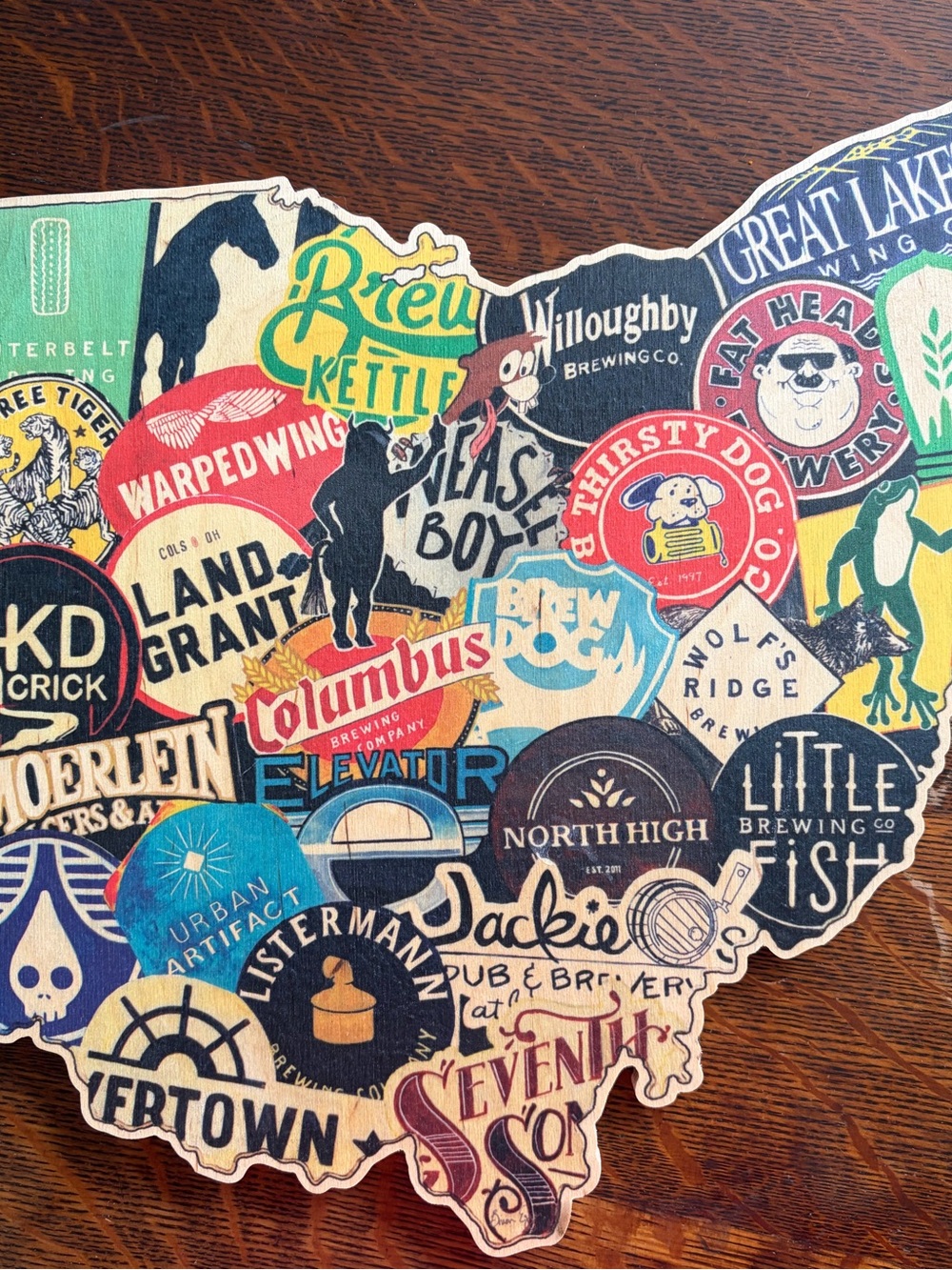 Ohio Brewery Collage Wall Art - Multicolor